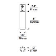 ENTRA 2" 12W Fixed LED Cylinder, Conduit Mount