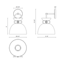 Alora Mood WV411809 Waldo 1-lt 13" Tall Wall Sconce