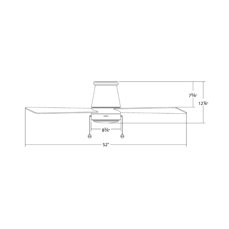 WAC F-108L Hug 52" Ceiling Fan with LED Light Kit