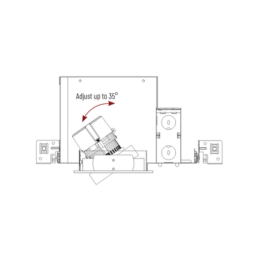 Nora NSIC-4LMRAT 4" Max. Adjustability LED Dedicated IC Air-Tight New Construction Housing