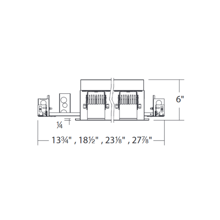WAC MT-4410T Silo Multiples 4 Light IC Airtight Housing with Light Engine and Trim