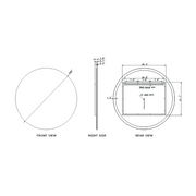 Paris Mirror Original 40" x 40" Round LED Backlit Mirror, 3CCT Selectable