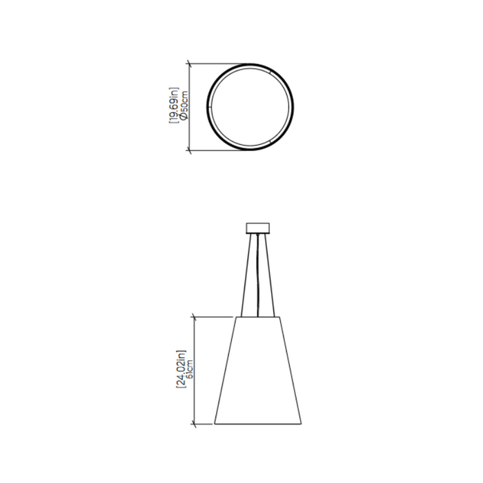 Accord 1146 Conical 1-lt 20" LED Pendant