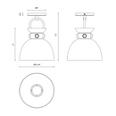 Alora Mood SF411809 Waldo 1-lt 9" Semi Flush Mount