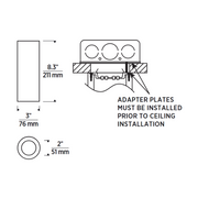ENTRA 3" 15W Fixed LED Cylinder, Warm Dim, Flush Mount