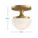 Hinkley 47811 Knox 1-lt 8" LED Semi-Flush Mount - Lacquered Brass