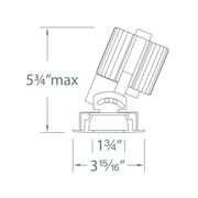 WAC R2SPT Volta 2" Square LED Pinhole Adjustable Trim