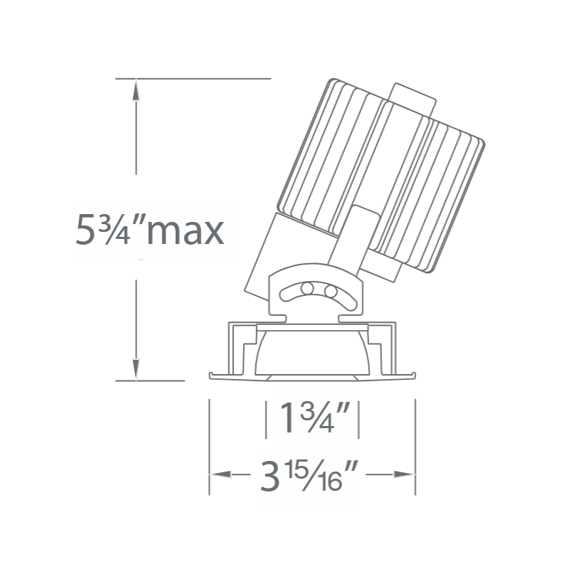 WAC R2SPT Volta 2" Square LED Pinhole Adjustable Trim