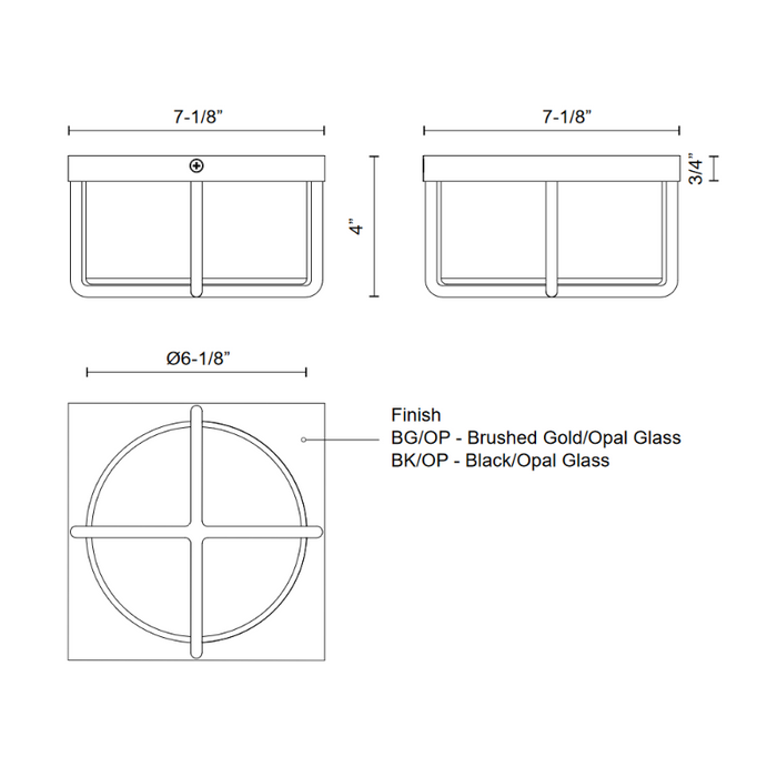 Kuzco FM45907 Regalo 1-lt 7" LED Flush Mount