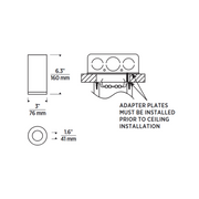 Element EC3R 3" 12W Fixed LED Cylinder, Warm Dim, Flush Mount