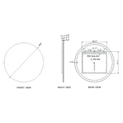 Paris Mirror Original 32" x 32" Round LED Backlit Mirror, 3CCT Selectable