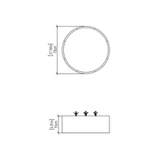 Accord 5013LED Cylindrical 1-lt 28" LED Flush Mount