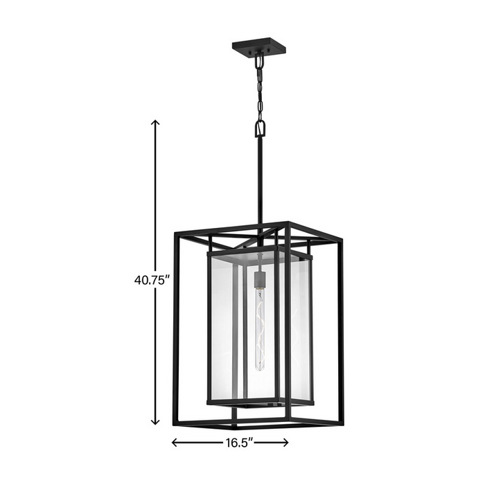 Hinkley 2592-LV Max 1-lt 17" LED Outdoor Hanging Lantern - Black