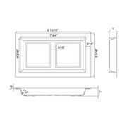 Lotus LLL-M2 9" Multi 2 Head Recessed Fixture for LSG3-HO-TT