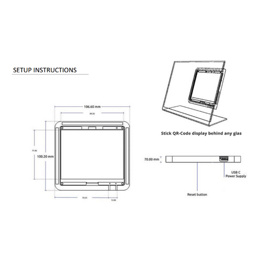 Lotus MQR-100 QR-Code Display for MESHLE Guest Control