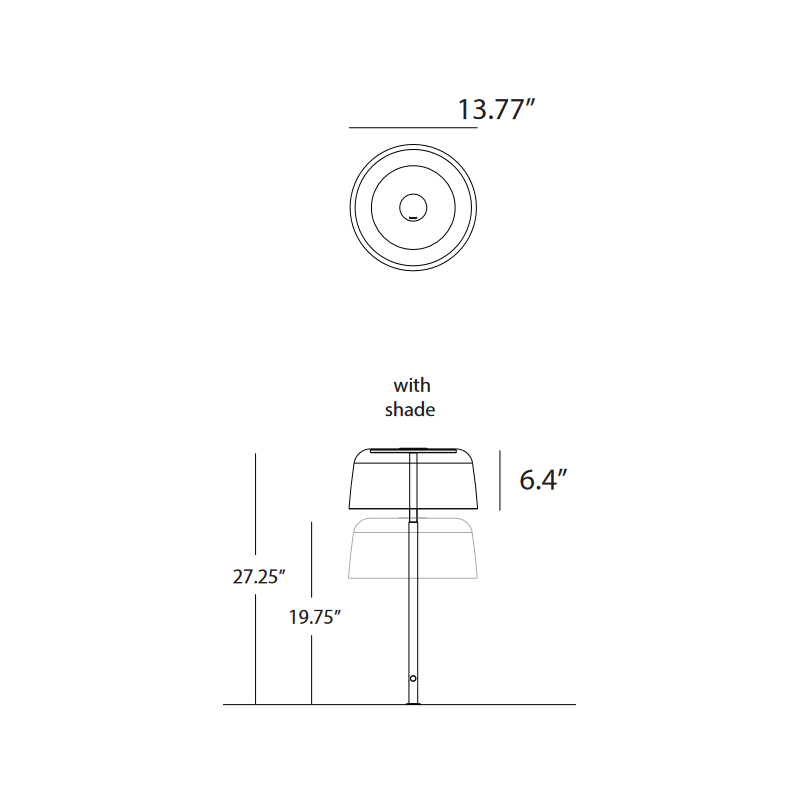 Koncept YUC-SW Yurei LED Co-Working Light, Plexiglass Shade, Desk Clamp