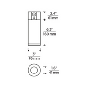 Element EC3R 3" 24W Wall Wash LED Cylinder, Warm Dim, Conduit Mount