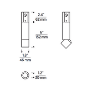 ENTRA 2" 12W Adjustable LED Cylinder, Conduit Mount