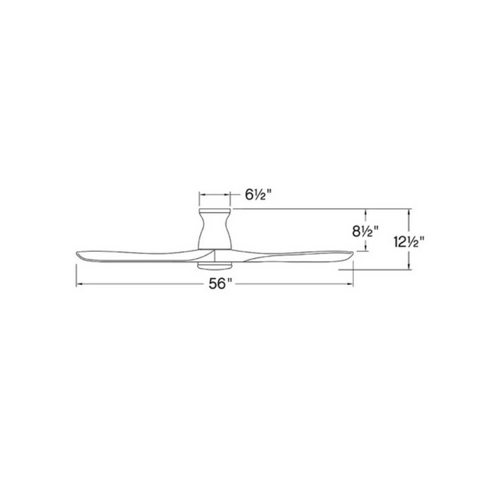 Hinkley 903456F Swell Flush Illuminated 56" Ceiling Fan with LED Light Kit