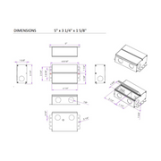Lotus ETF12060TDJ 60W 12V Class 2 Dimmable Mini Electronic Transformer in Junction Box