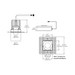 Eurofase TGO1STL Tango 1 Light 15W Square LED Trimless Fixed Downlight, Frosted Lens