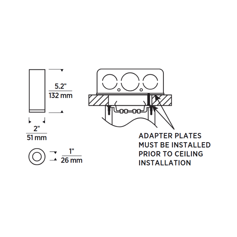 Element EC2R 2" 15W Fixed LED Cylinder, Flush Mount