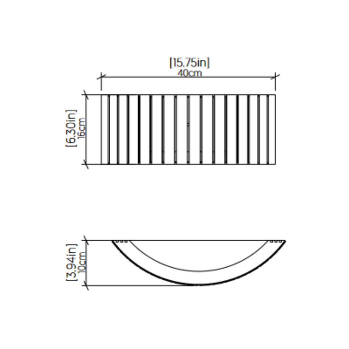 Accord 4039 Slatted 1-lt 16" LED Wall Light