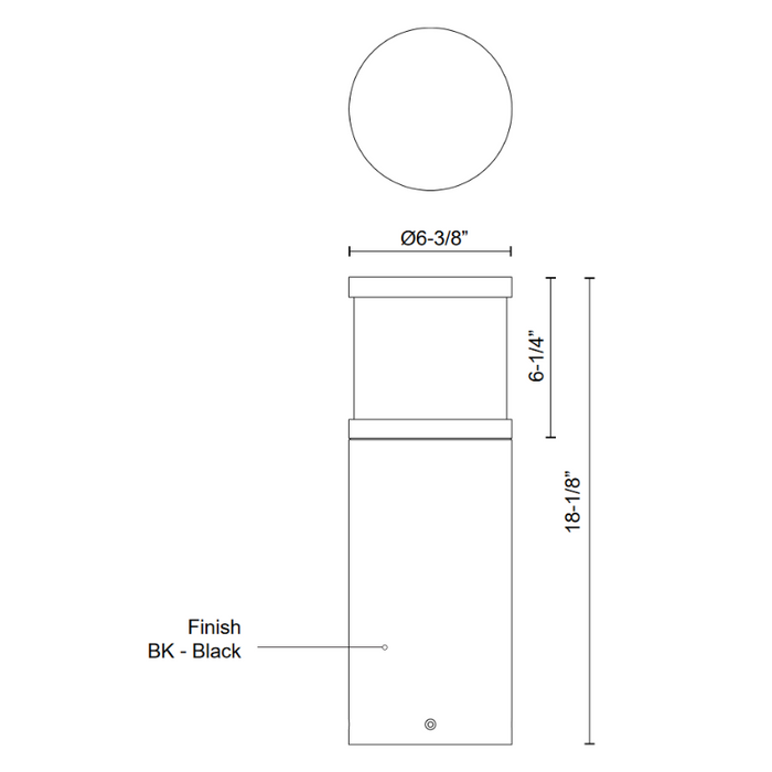 Kuzco EB46418 Chadworth 1-lt 18" Tall LED Bollard