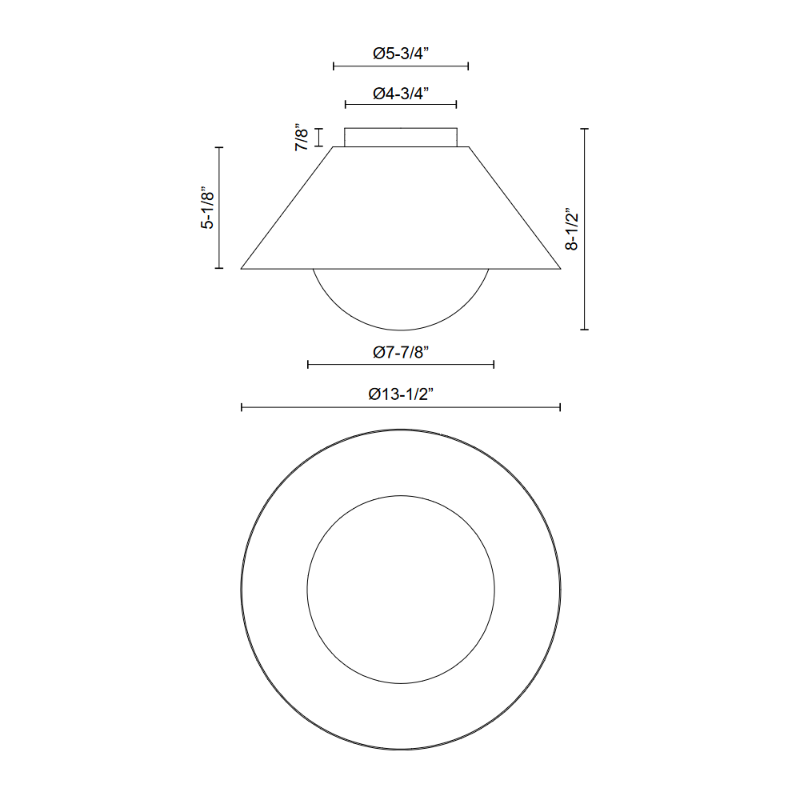 Alora Mood FM485214 Remy 1-lt 14" Flush Mount