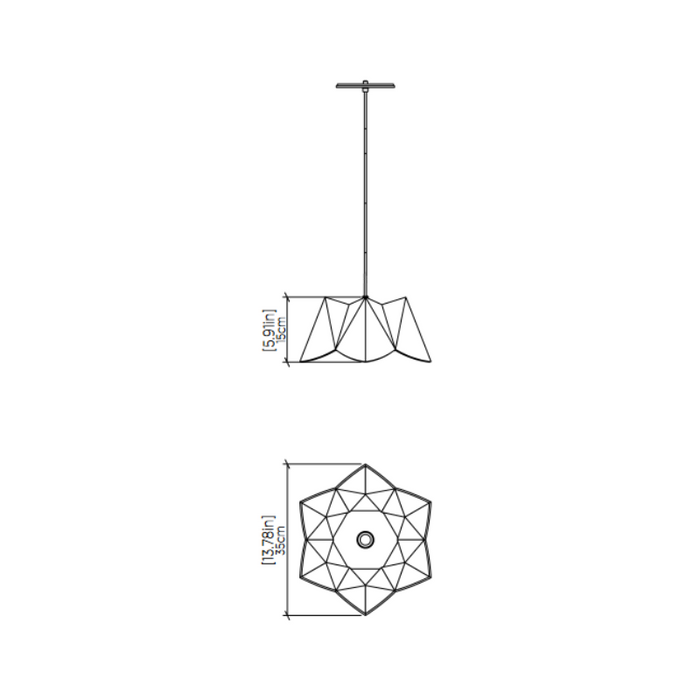 Accord 1299 Physalis 1-lt 14" LED Pendant