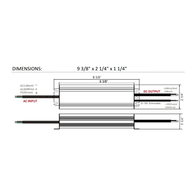 Lotus LBL-DC 96W 24V Class 2 Power Supply, Dimmable