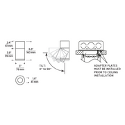 Element EC3R 3" 12W Adjustable LED Cylinder, Warm Dim, Flush Mount