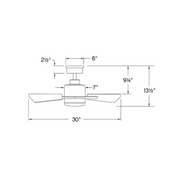 Hinkley 906030F Atom 30" Ceiling Fan with LED Light Kit