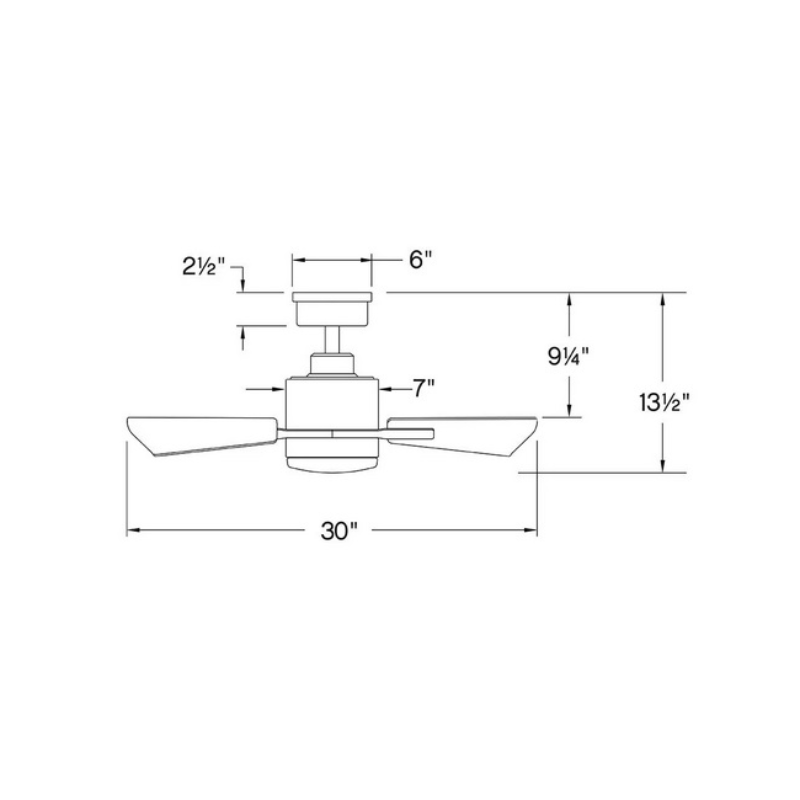 Hinkley 906030F Atom 30" Ceiling Fan with LED Light Kit