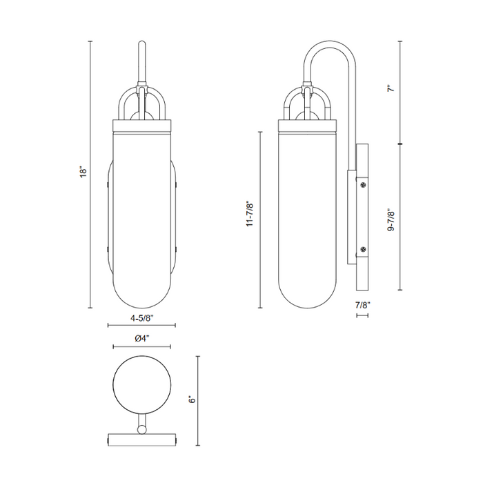 Alora Mood WV461101 Lancaster 1-lt 18" Tall Wall Sconce