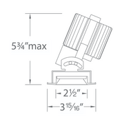 WAC R2SAT Volta 2" Square LED Adjustable Trim