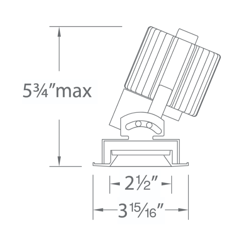 WAC R2SAT Volta 2" Square LED Adjustable Trim