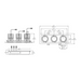 Eurofase TGO3T Tango 3 Light 45W Square LED Gimbal with Trim, Linear Spread Lens