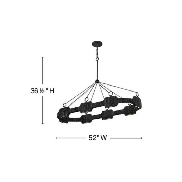 Hinkley 34107 Raffi 8-lt 52" LED Linear Chandelier