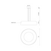 Kuzco PD13120-5CCT Beacon 1-lt 20" LED Pendant, 5CCT Selectable