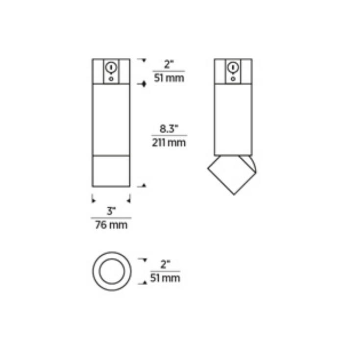 Element ENCY3R ENTRA 3" 27W Adjustable LED Cylinder, Warm Dim, Conduit Mount