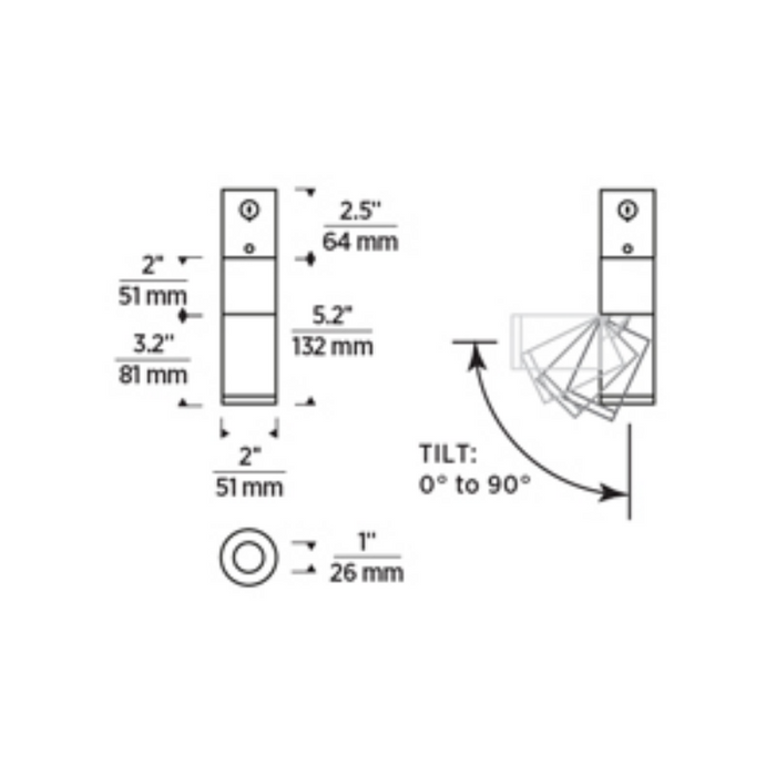 Element EC2R 2" 12W Adjustable LED Cylinder, Conduit Mount