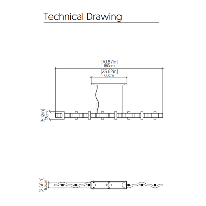 Accord 1502 Flow 16-lt 71" LED Pendant