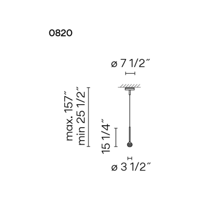 Vibia 0820 Algorithm 1-lt 4" LED Pendant