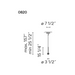 Vibia 0820 Algorithm 1-lt 4" LED Pendant