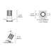 Eurofase BTGO-1S-T Baby Tango 1 Light 10W Square LED Flat Gimbal Trim, Clear Lens