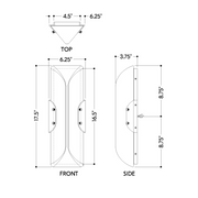 Troy B1517 Nordic 1-lt 18" Tall Wall Sconce