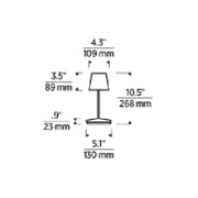 Visual Comfort SLTB53127 Nevis 1-lt 11" Tall LED Table Lamp