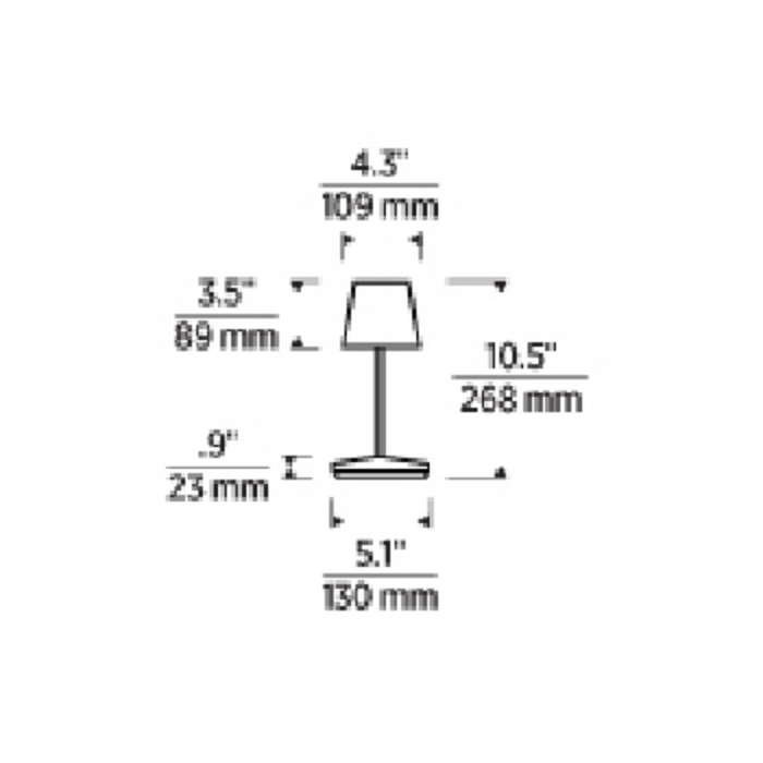 Visual Comfort SLTB53127 Nevis 1-lt 11" Tall LED Table Lamp