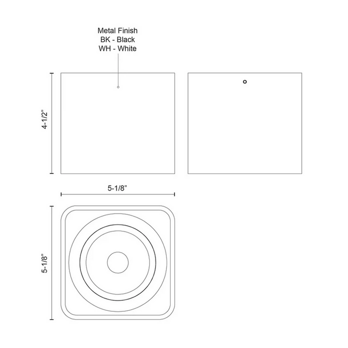 Kuzco FM10705-UNV Falco 1-lt 5" LED Flush Mount